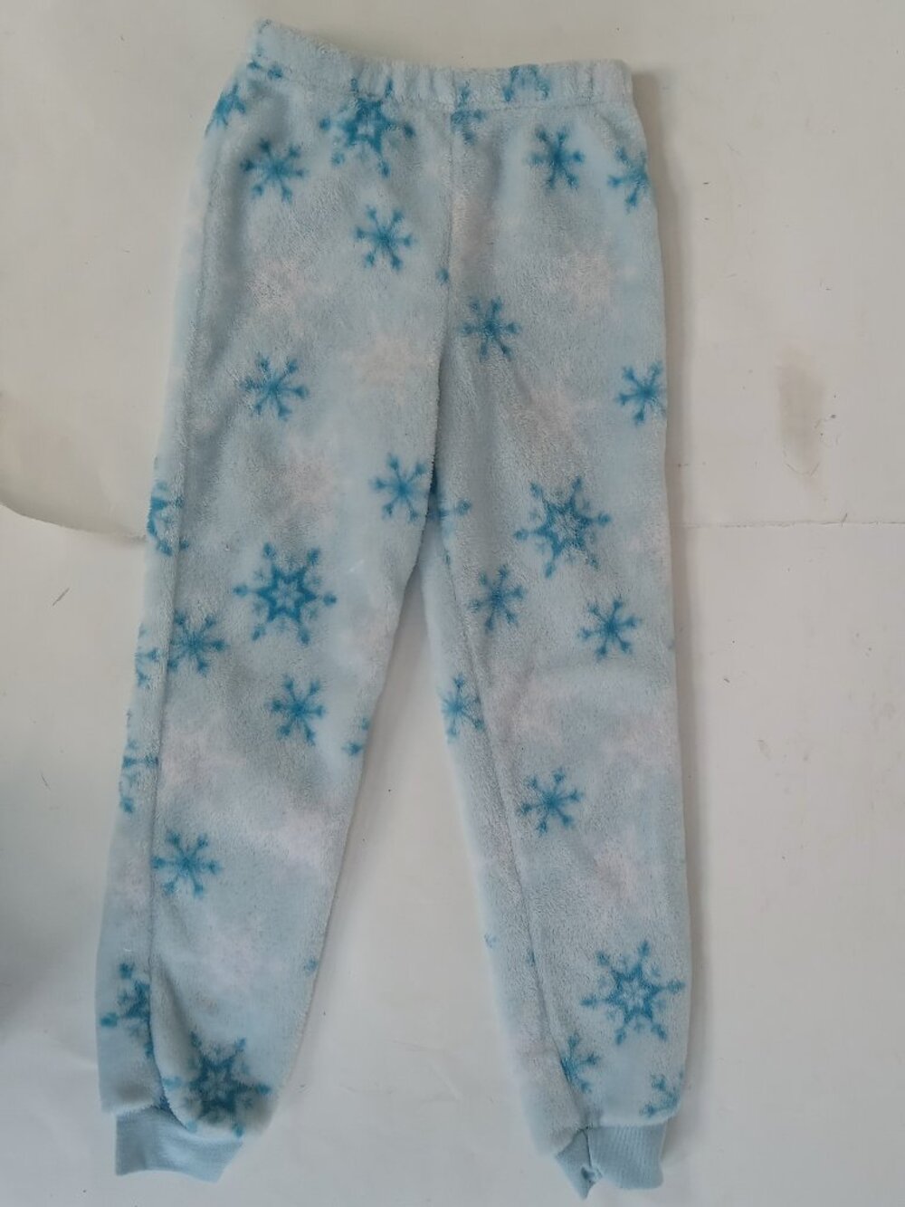 Disney Frozen II Size 6 Girls Fleece Pajama Pants Blue Snowflake Pattern